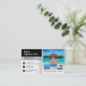 Adventure-tijd | Toerisme | Reisagent Visitekaartje (Staand voorkant)