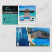 Adventure-tijd | Toerisme | Reisagent Visitekaartje (Voorkant / Achterkant)