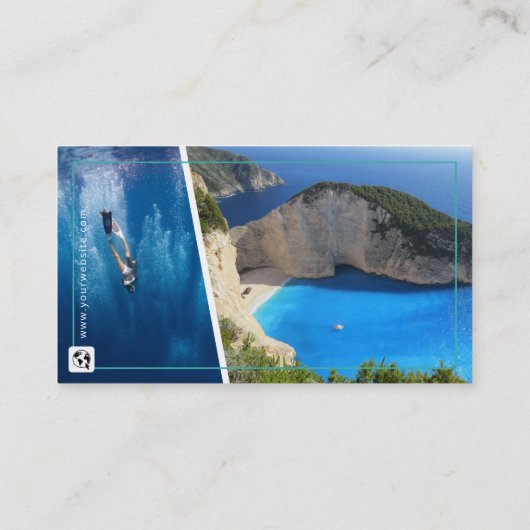 Adventure-tijd | Toerisme | Reisagent Visitekaartje (Achterkant)