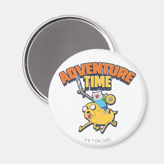 Adventure Time | Finn Riding Jake Magneet (Voorkant / Achterkant)