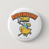 Adventure Time | Finn Riding Jake Ronde Button 5,7 Cm (Voorkant)