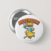 Adventure Time | Finn Riding Jake Ronde Button 5,7 Cm (Voorkant /achterkant)