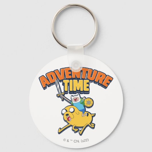 Adventure Time | Finn Riding Jake Sleutelhanger (Voorkant)