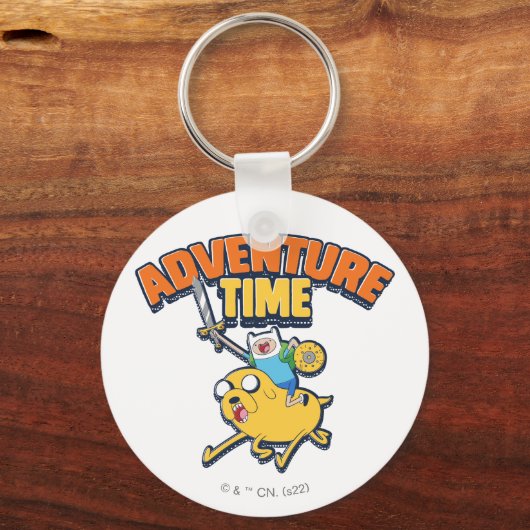 Adventure Time | Finn Riding Jake Sleutelhanger (Voorkant)