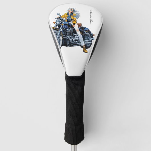 Adventure Time Motorcycle Rider Golf Head Hoesje Golfheadcover (Voorkant)