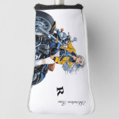Adventure Time Motorrijder: Golf Putter Hoesje Golfheadcover (Draai 90)