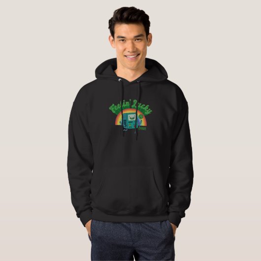 Adventure Time St. Patrick's Day BMO Rainbow Feeli Hoodie (Voorkant volledig)