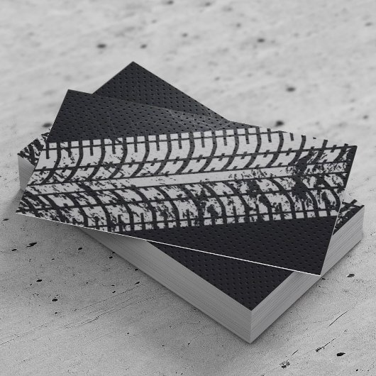 Adventure Tire Tracks Grunge Dark Metal Visitekaartje