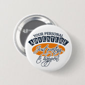 ADVENTURE-toets Ronde Button 5,7 Cm (Voorkant /achterkant)