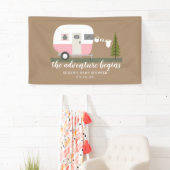 Adventure Trailer Camper Girl Baby shower Spandoek (Insitu)