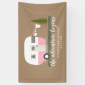 Adventure Trailer Camper Girl Baby shower Spandoek (Verticaal)