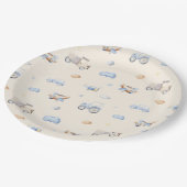Adventure Transportation Boy Baby shower Papieren Bordje (Gekanteld)