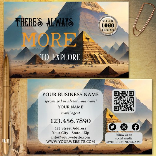 Adventure Travel Agency QR-code Visitekaartje