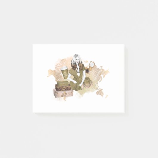 Adventure Travel Girl #2 Post-it® Notes (Voorkant)