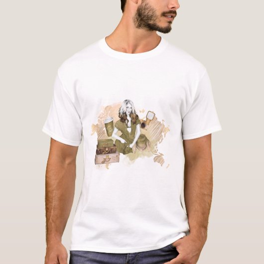 Adventure Travel Girl #2 T-shirt (Voorkant)