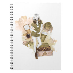 Adventure Travel Girl Notitieboek