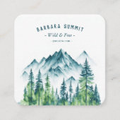 Adventure Travel Guide — gebergte Vierkante Visitekaartje (Voorkant)