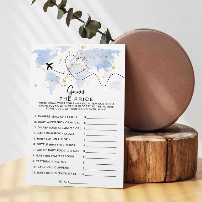 Adventure Travel Map Baby shower Raad de prijs (Creator heeft geüpload)