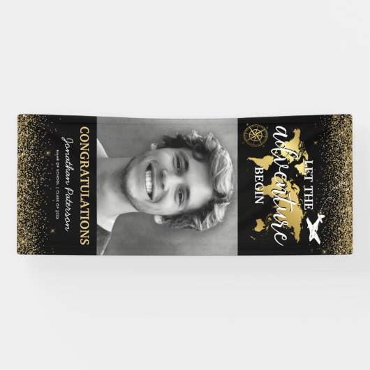 Adventure Travel Thormed Graduation Party Spandoek (Horizontaal)