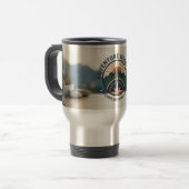 Adventure Travel Tumbler–Stainless Steel Mountain Reisbeker (Voorkant links)