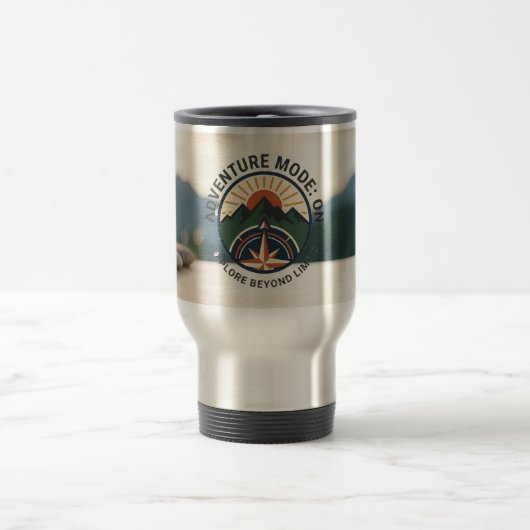 Adventure Travel Tumbler–Stainless Steel Mountain Reisbeker (Center)