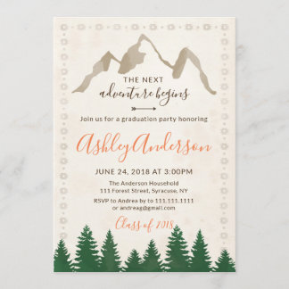 Adventure Tribal Graduation Party Invitation Kaart