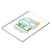 Adventure Turquoise Camper Baby shower Guestbook Notitieboek (Linkerzijde)
