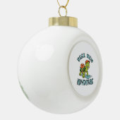 Adventure Turtle Keramische Bal Ornament (Links)