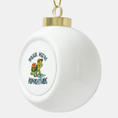 Adventure Turtle Keramische Bal Ornament (Rechts)