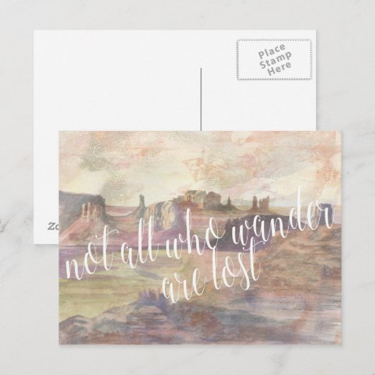 Adventure Typografie IV Briefkaart (Voorkant / Achterkant)