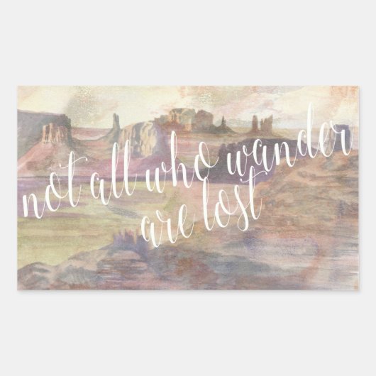 Adventure Typografie IV Rechthoekige Sticker (Voorkant)