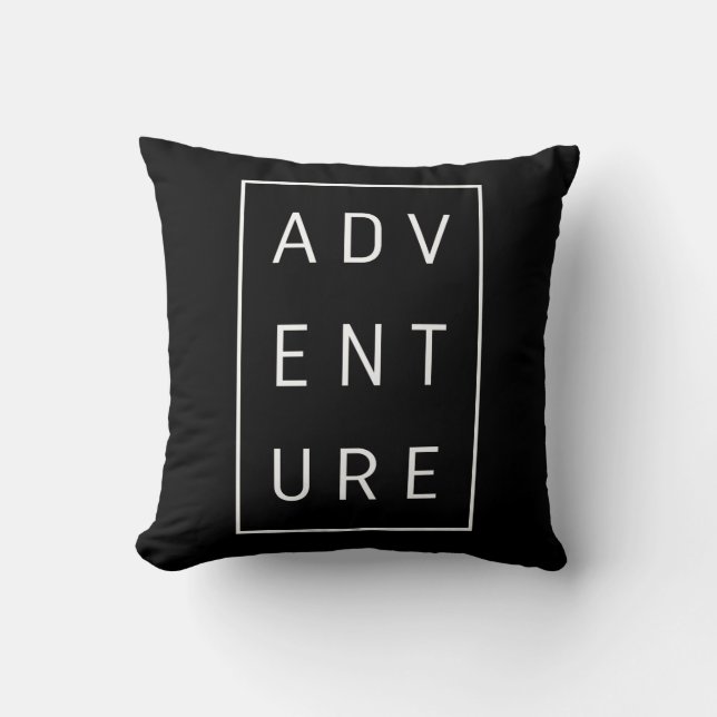 Adventure Typografie Kussen (Voorkant)