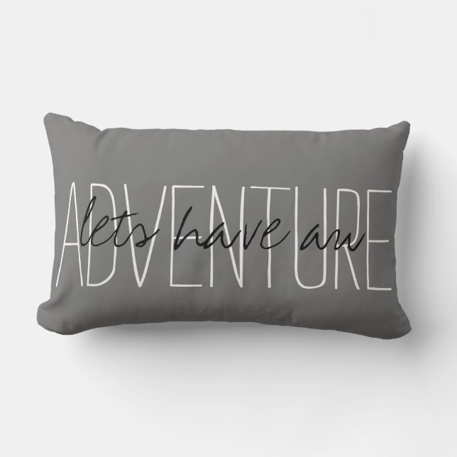 Adventure Typografie Kussen (Voorkant)