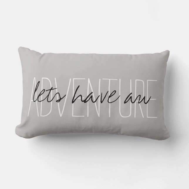 Adventure Typografie Kussen (Voorkant)