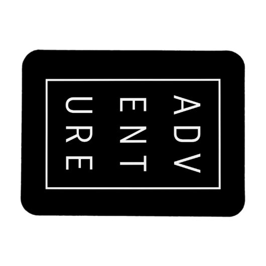 Adventure Typografie Magneet (Horizontaal)
