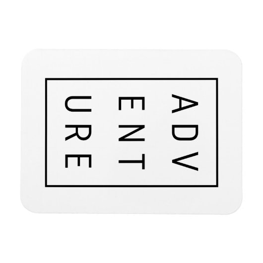 Adventure Typografie Magneet (Horizontaal)