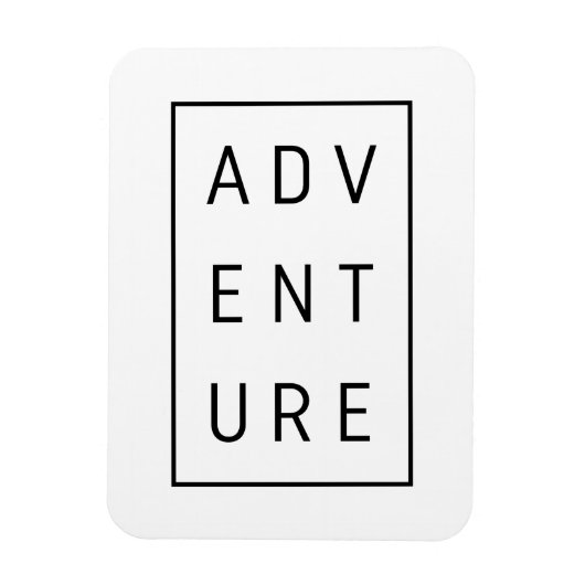 Adventure Typografie Magneet (Verticaal)