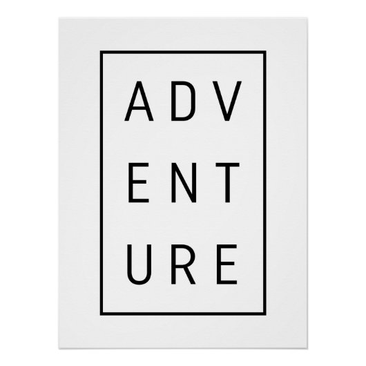 Adventure Typografie Poster (Voorkant)