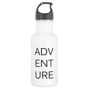 Adventure Typografie Water Fles Roestvrij staal