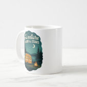 Adventure Under the Stars Retro Camping Art Koffiemok (Voorkant links)