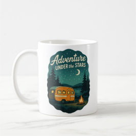 Adventure Under the Stars Retro Camping Art Koffiemok