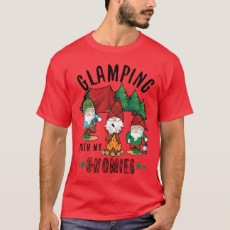 Adventure Vacation Glamp Camp Gnomes Camping famil T-shirt