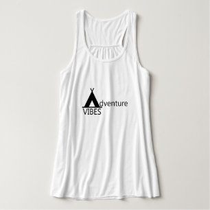 Adventure Vibes Camping Tent Logo Typografie Tanktop