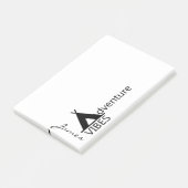 Adventure Vibes Elegant Camping Tent Logo Naam toe Post-it® Notes (Schuin)