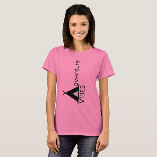 Adventure Vibes Good Vibes Logo Camping Tent T-shirt (Voorkant volledig)