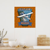 Adventure voor de luchtvaart van Seaplane Poster (Keuken)
