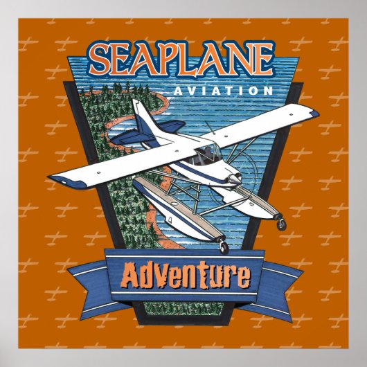 Adventure voor de luchtvaart van Seaplane Poster (Voorkant)