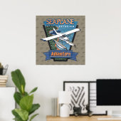 Adventure voor de luchtvaart van Seaplane Poster (Thuiskantoor)