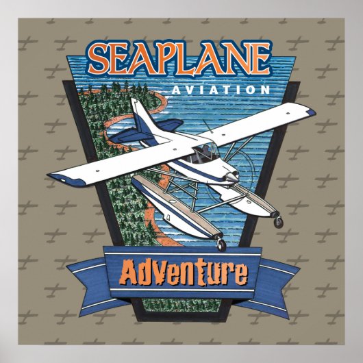 Adventure voor de luchtvaart van Seaplane Poster (Voorkant)