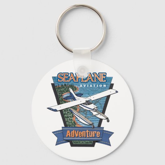 Adventure voor de luchtvaart van Seaplane Sleutelhanger (Voorkant)
